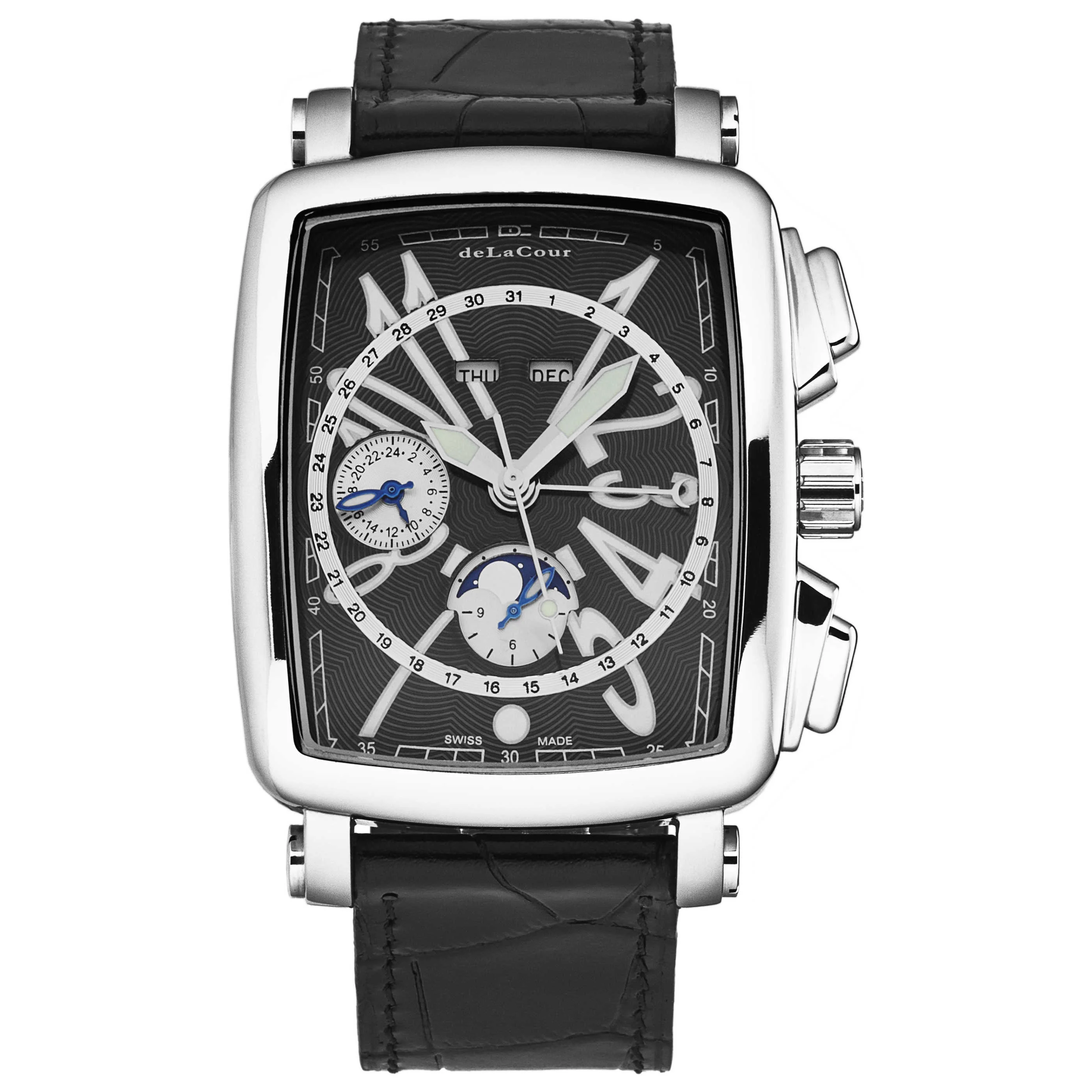 DeLaCour Men's Watch WAST1026-BLK